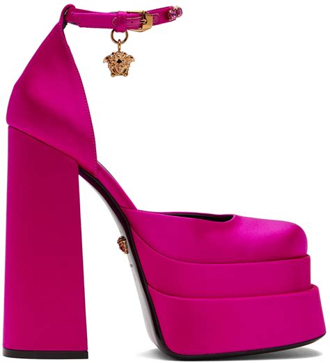 pink versace platform|Versace aevitas platform boots.